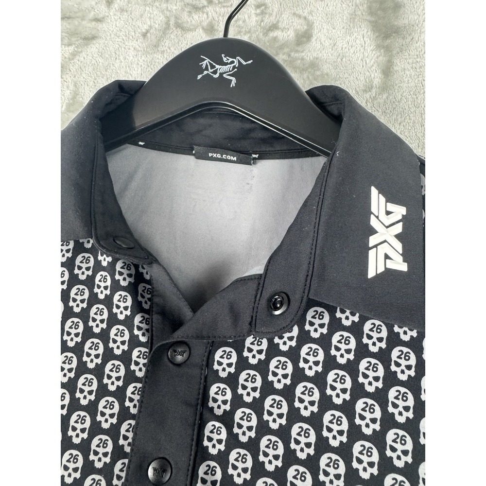 PXG Parsons Xtreme Skulls All Over Print AOP Golf Polo Shirt Mens Small Stretch - Picture 5 of 10